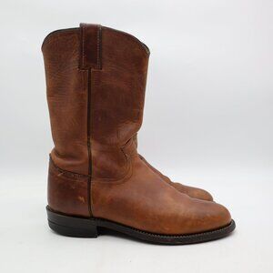Justin Roper Western Boots Women’s 6 B Brown Leather Cowboy Boots Mad In USA